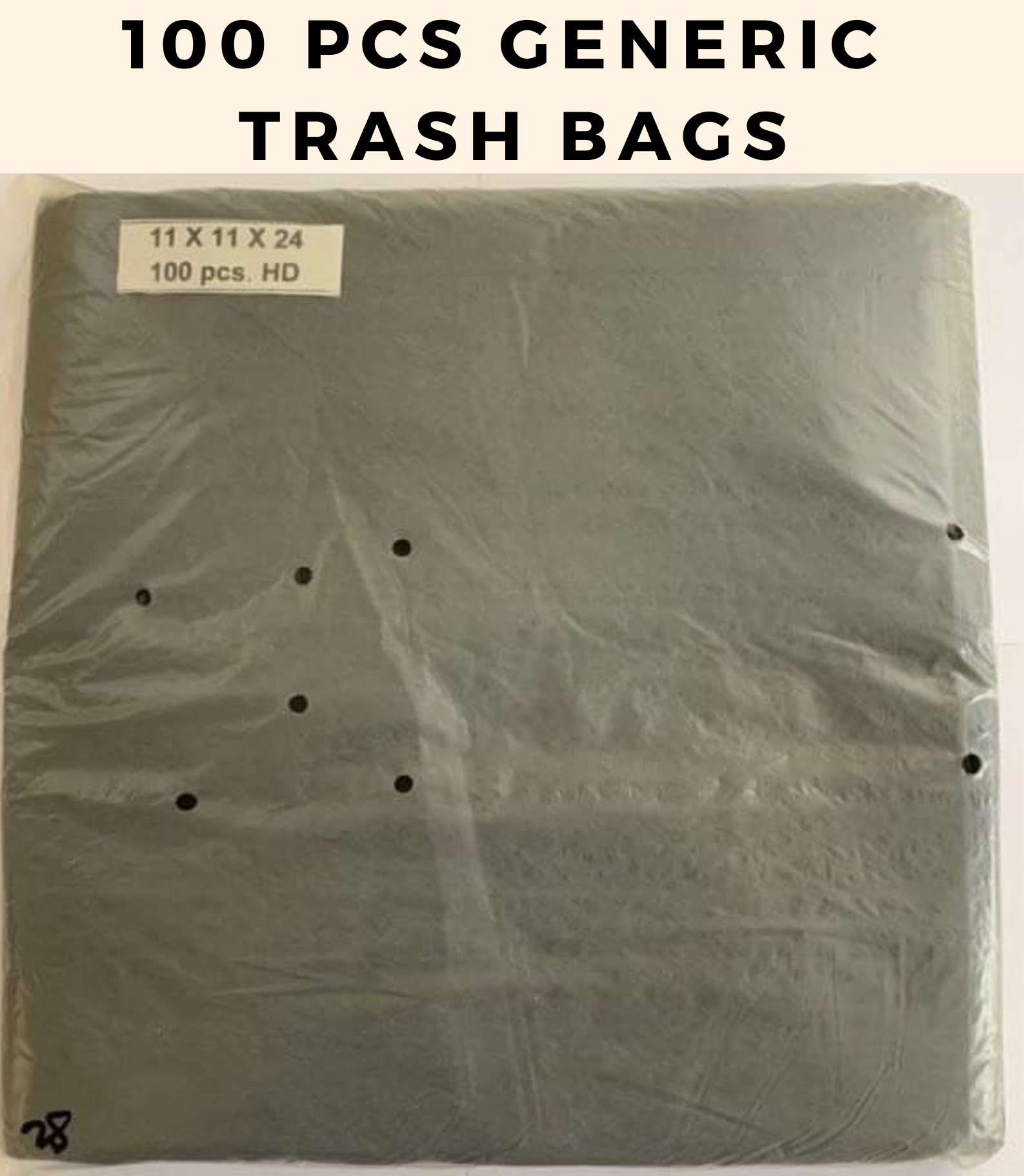 Affordable 100PCS Generic Trash Bags - 