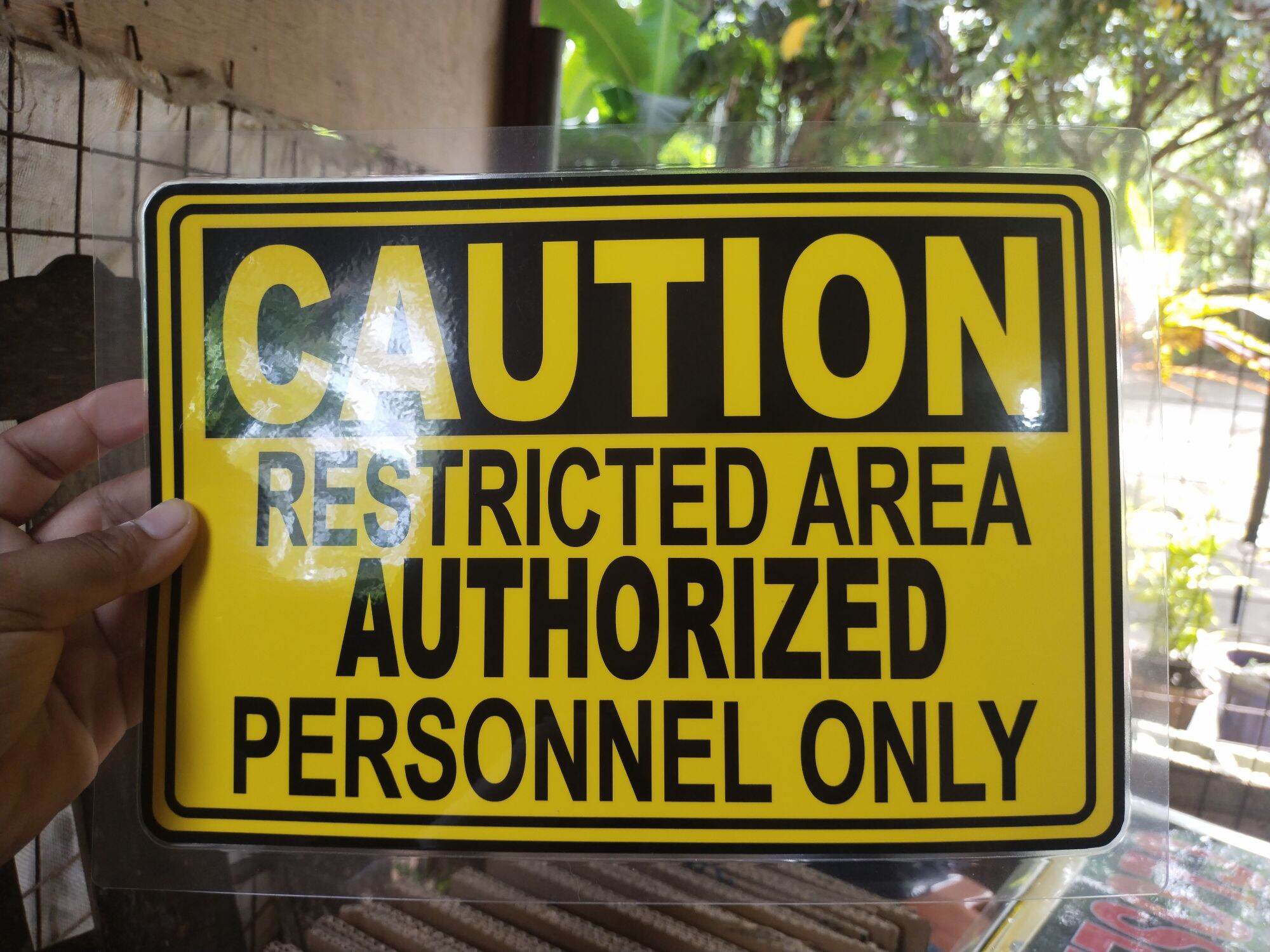RESTRICTED AREA AUTHORIZED PERSON SIGNAGE LAMINATED | Lazada PH