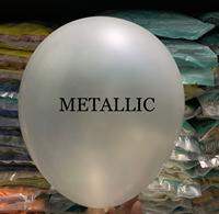 100pcs Metallic White Balloons and Standars white balloons