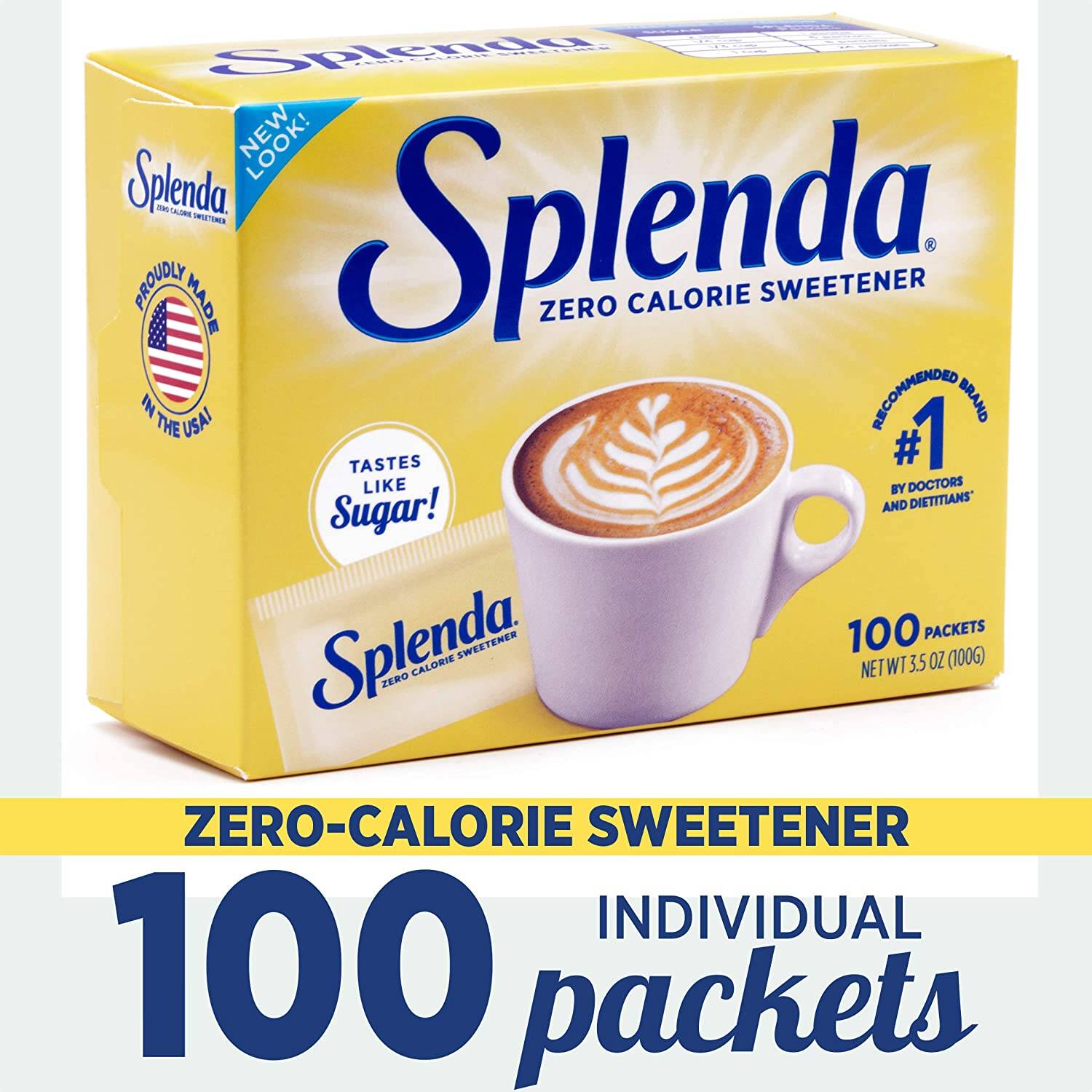 Splenda Zero Calorie Sugar, 100 packets in a box | Lazada PH