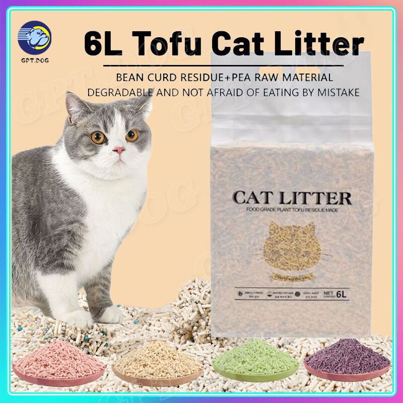 Tofu Residue Cat Litter - Fast Clumping, 6L 