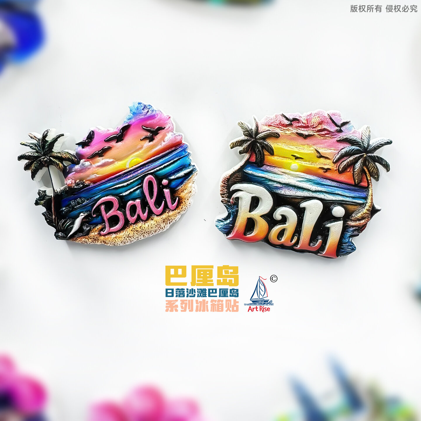 Palau Boracay Bali Maldives 3D tête Jaune Grande Tortue Aimant de réfrigérateur Souvenirs de