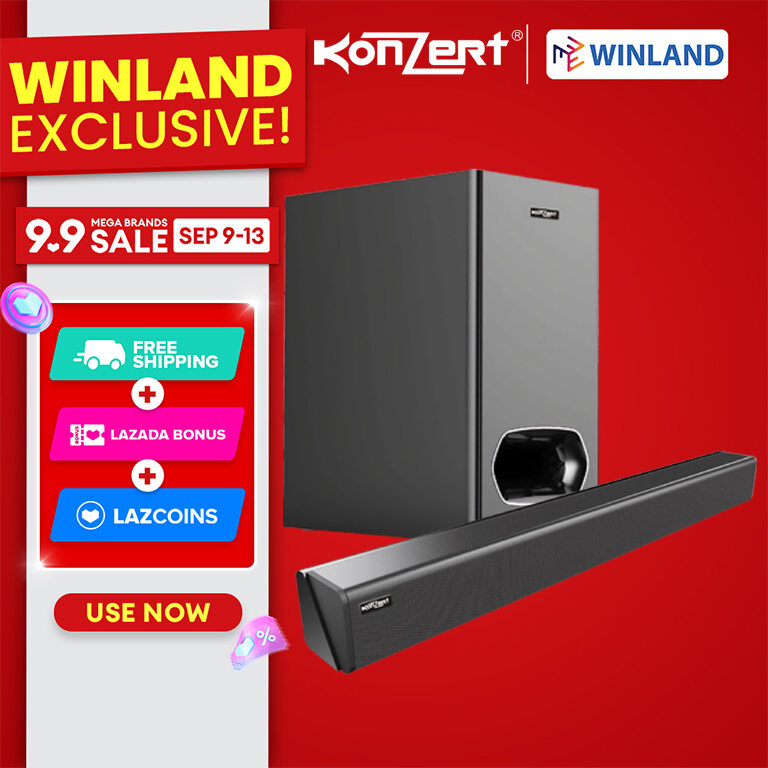 Winland 2.1ch Sound Bar System with Wireless Subwoofer