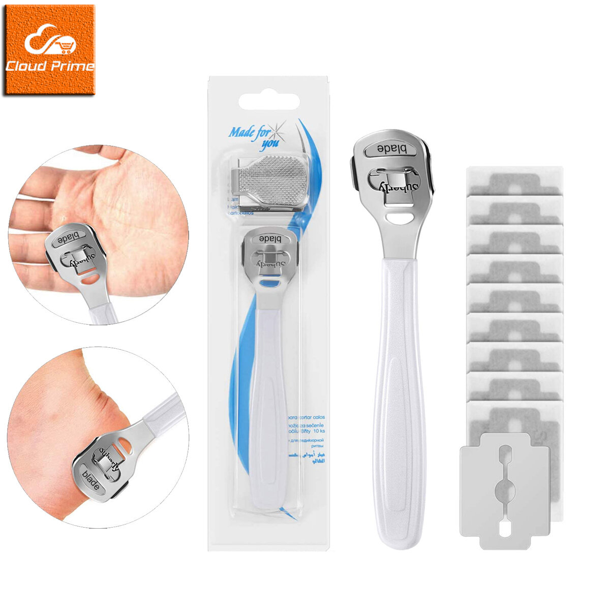 Heels Razor Foot Callus Shaver Heel Hard Skin Remover Hand Feet Pedicure Razor Tool ...