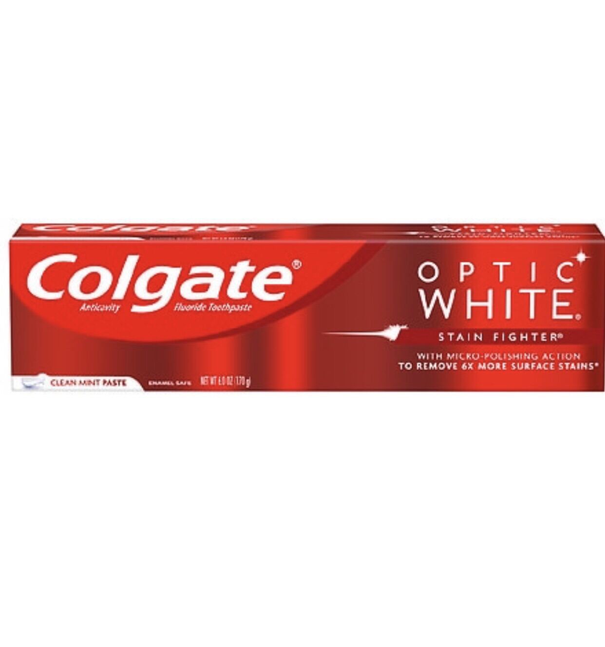 Colgate Optic White Stain Fighter. Teeth Whitening Toothpaste Clean ...