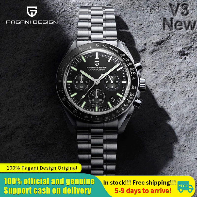 100% original Pagani Design Speedmaster Moonwatch Men's Quartz watches for  men Japan Seiko VK63 mens watch Chronograph 100M water proof luxury wrist  watch for men watch for man PD-1701 | Lazada PH