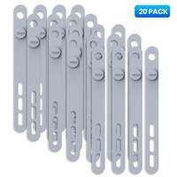 TOPK Silicone Cable Ties Assorted Color Reusable Heavy Duty Cable Organizer Management for Fastening Cords and Wires