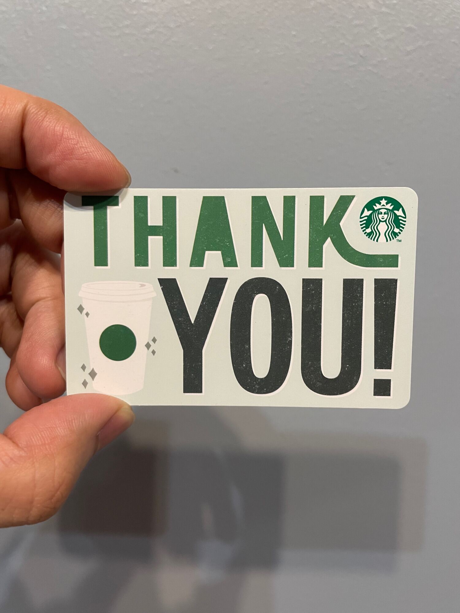 starbucks card thank you