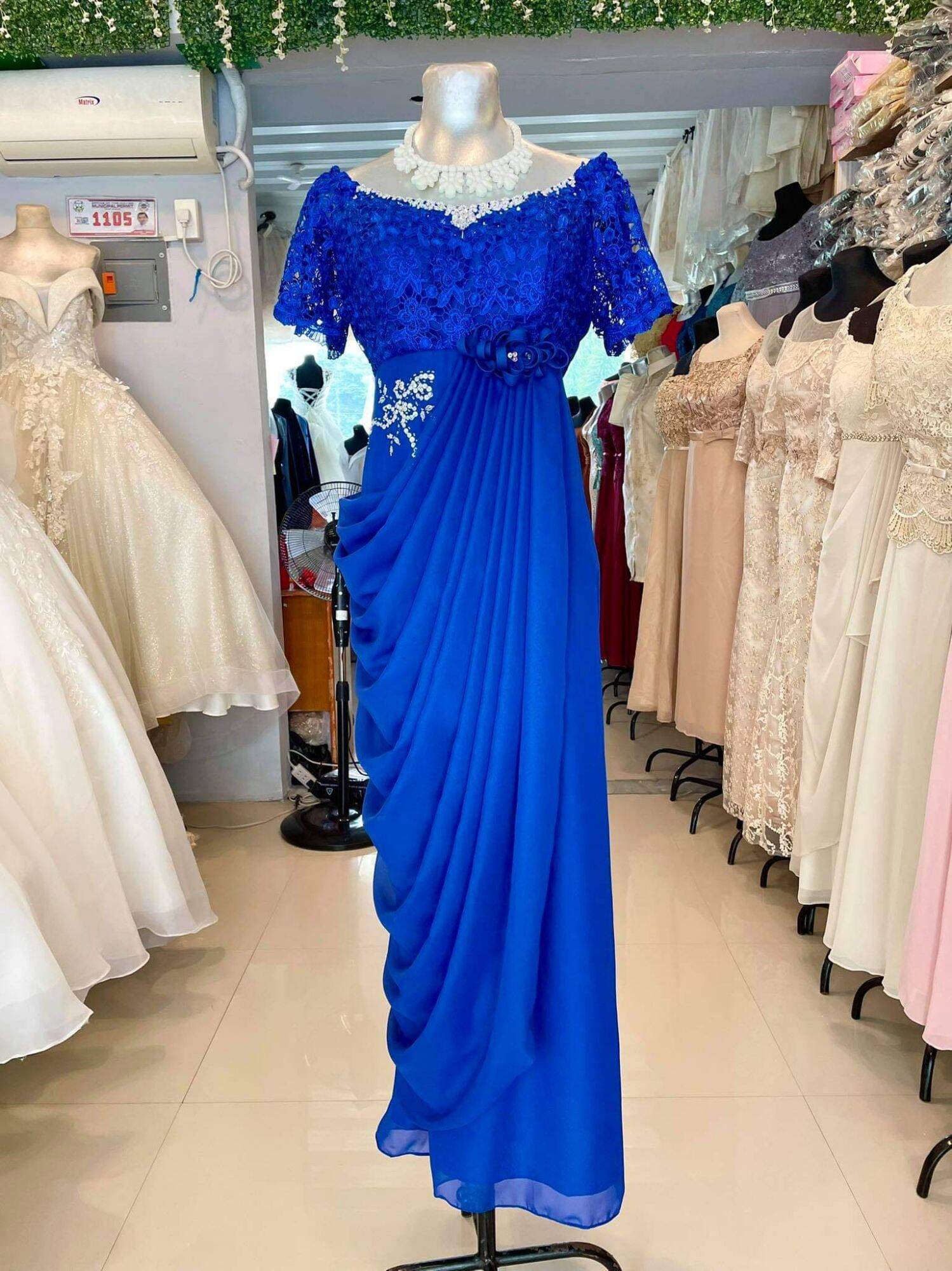 SWAG Royal BLUE and Navy BLUE Formal Dress for Events Weddings Principal Sponsor Ninang Mother of the Bride Groom Lazada PH