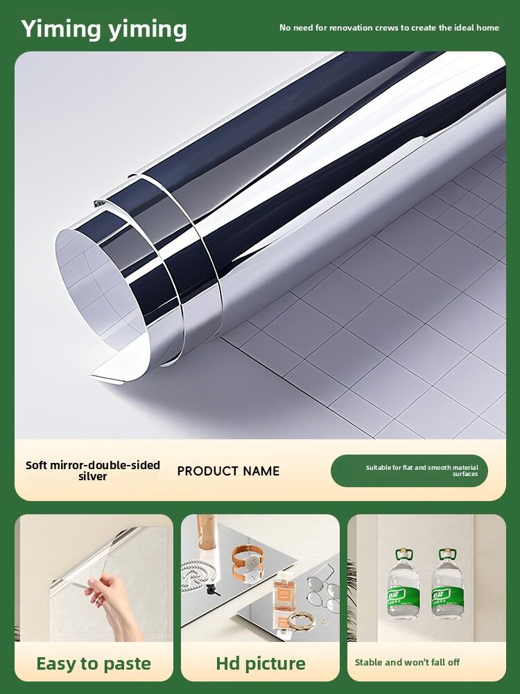 YIMING | Soft High-Definition Mirror Wall Sticker Full-Body Dressing Mirror