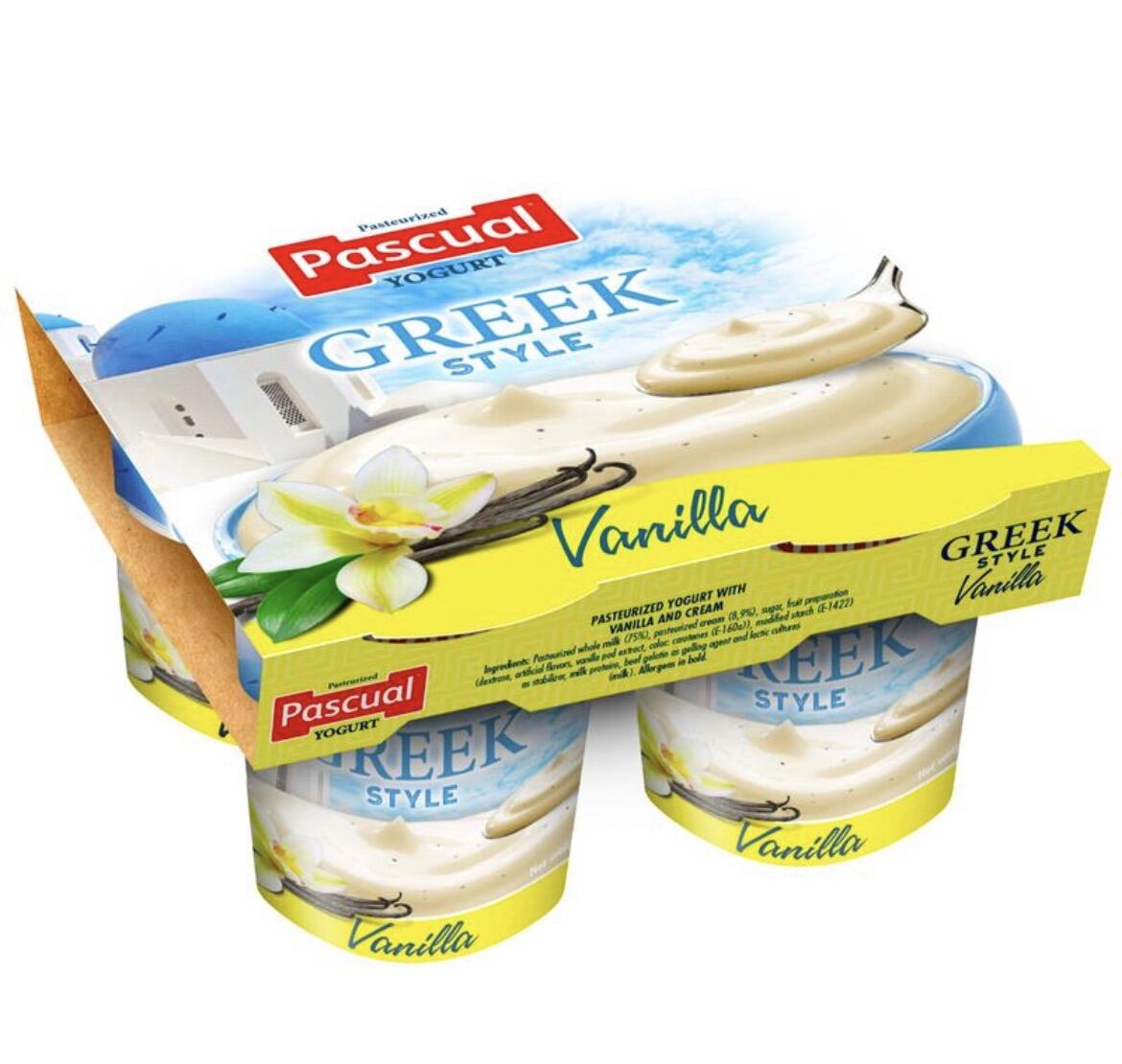 Pascual Greek Style Plain Yogurt non fat vanilla yogurt mixed berries strawberry yogurt 4pcs  EXP APR 2024. 