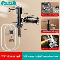 WONREFACT | Stainless Steel Soap Dispenser with Extension Tube for Kitchen