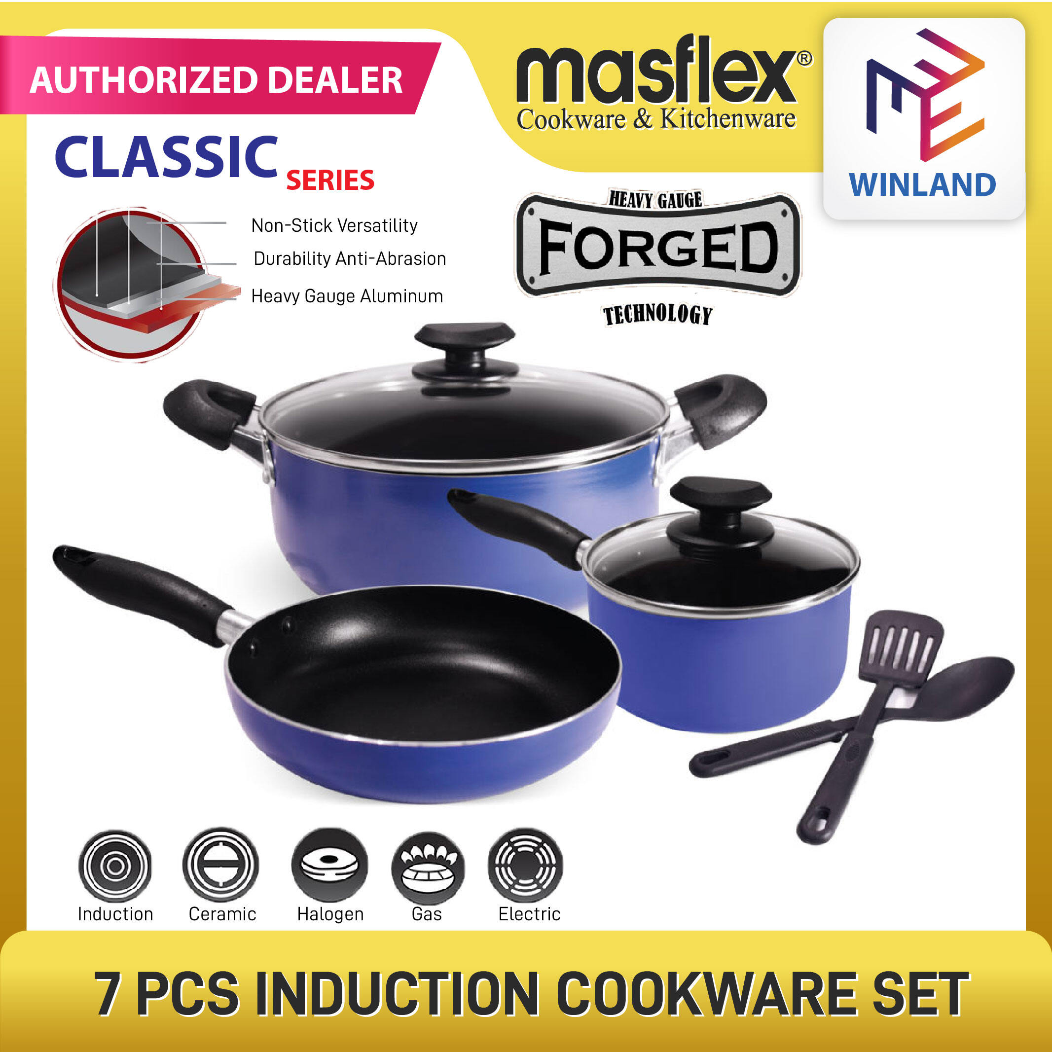 Master Class 3 Piece Induction Cookware Set - Masflex