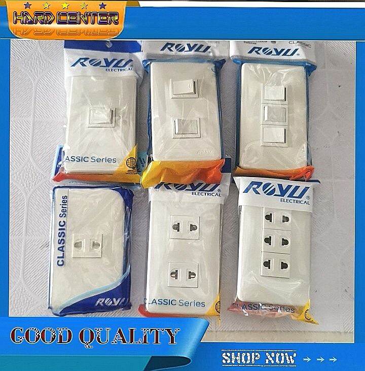 ROYU Wiring Devices Classic Switches and Classic Series Outlet 1Gang 2Gang 3Gang Sold per/ set