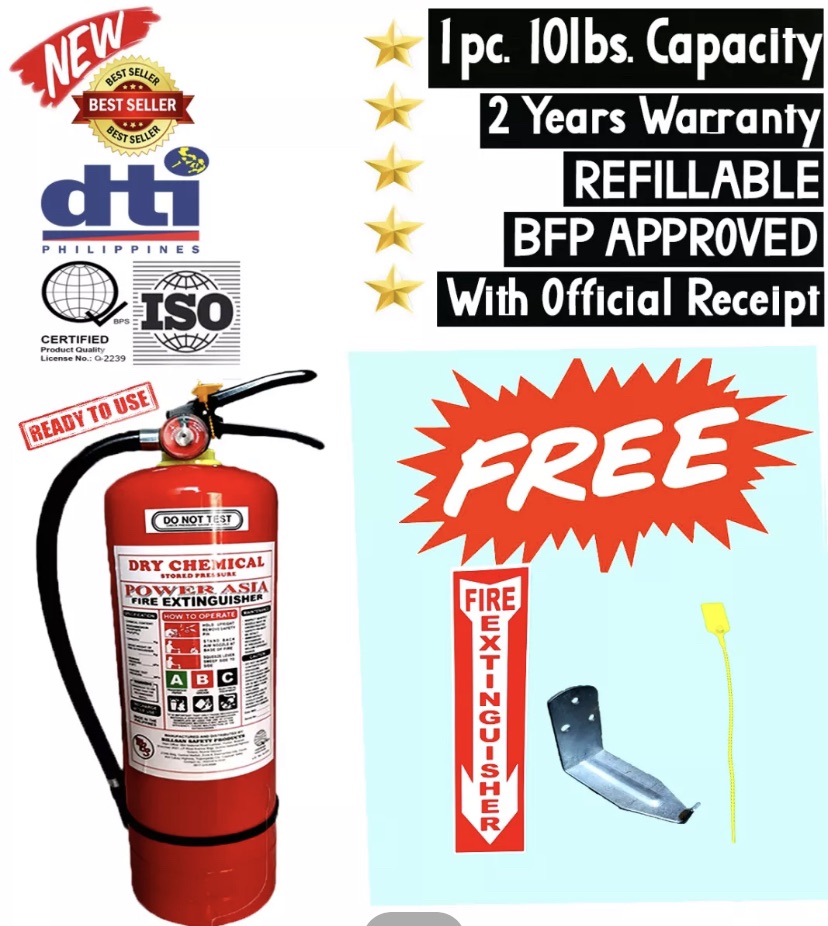 10lbs. Fire Extinguisher ABC Dry Chemical Power Asia Brand