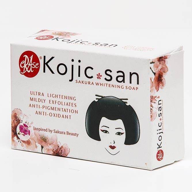 Erase Kojic San Sakura Soap 135g | Intense Whitening, Acne Control & Fades  Dark Spots | with Kojic Acid & Sakura Extract | VISIBLY SMOOTHER, BRIGHTER  SKIN in 3 DAYS