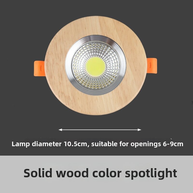 Japanese Style Solid Wood LED Downlight Living Room Hallway Embedded Dark Mounted 6/7.5/8 Chinese Style Lights