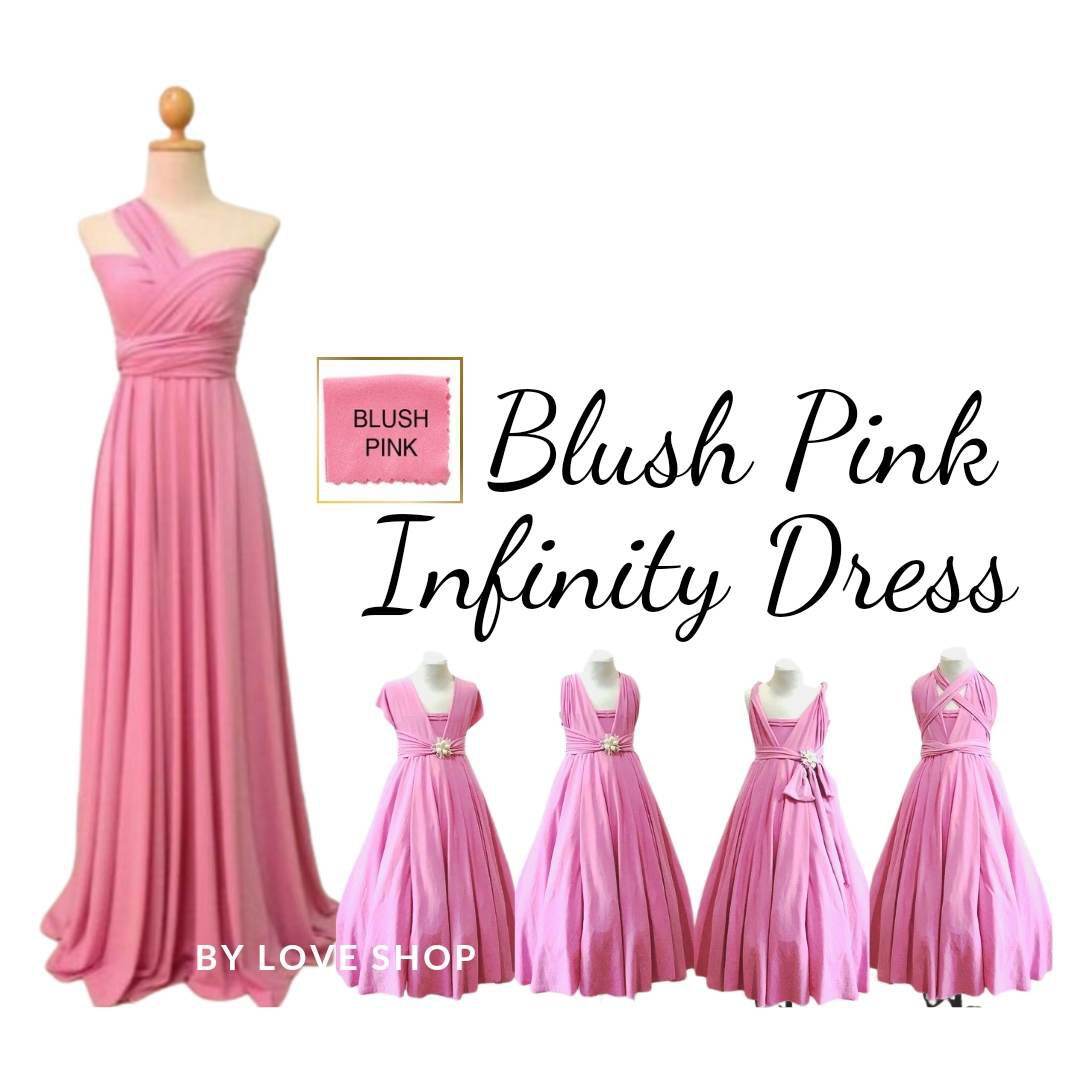 Blush Pink Infinity Dress for Kids and Adults