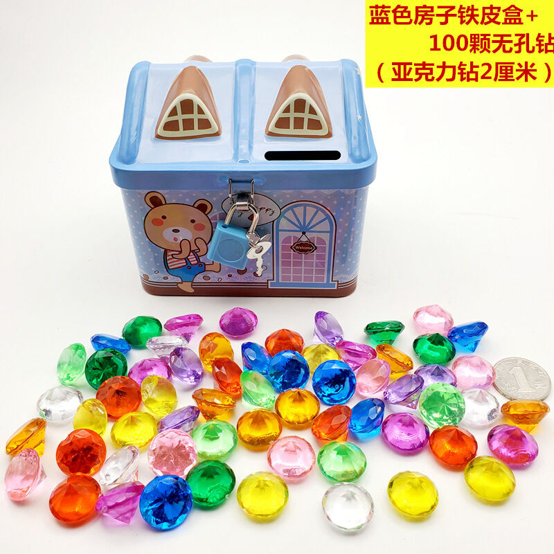 Children's Toy Gem Box Plastic Crystal Acrylic Super Large Diamond Boy Girl Princess Seven Color