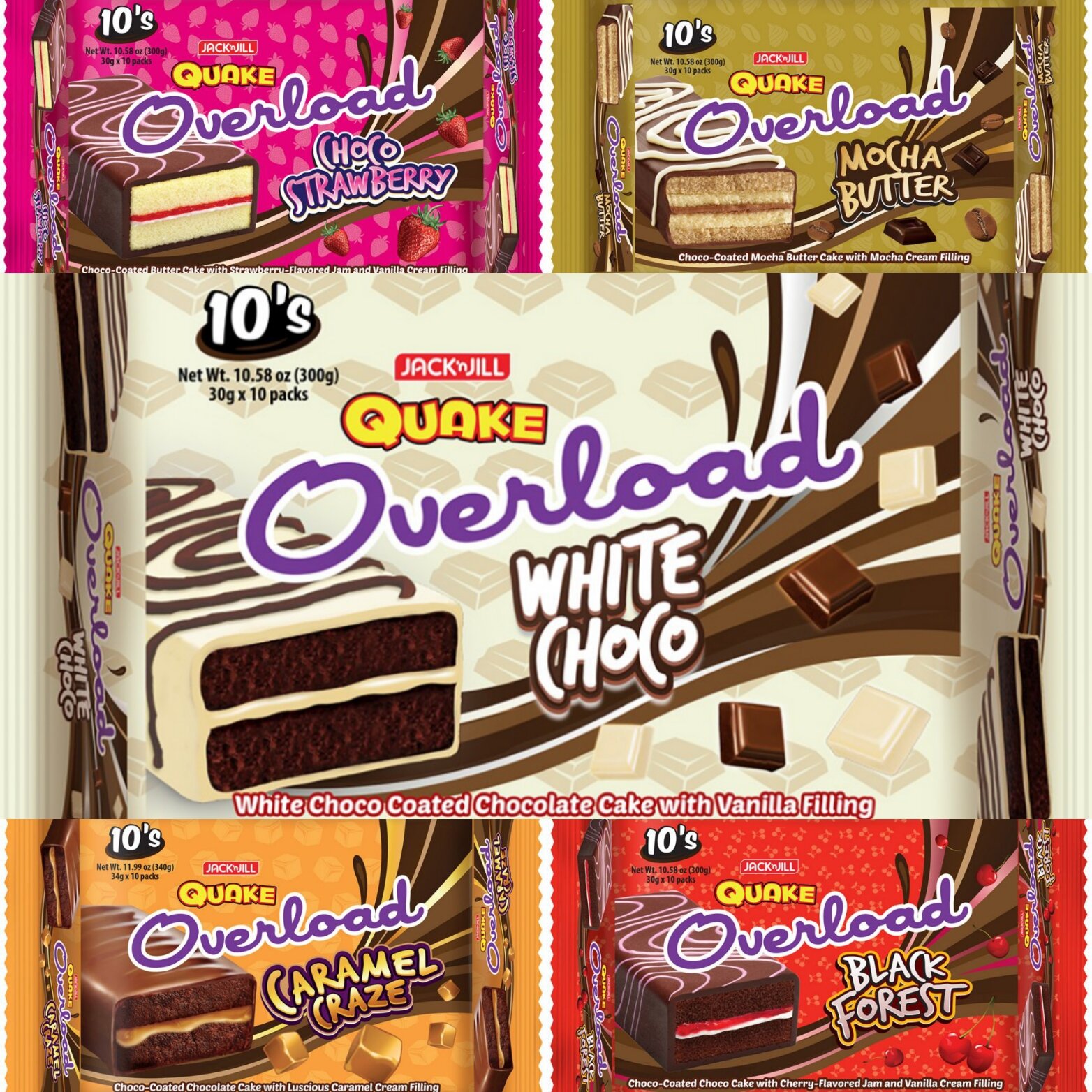Quake Choco Jack n Jill Quake Overload 400grams x 10 packs | Lazada Philippines