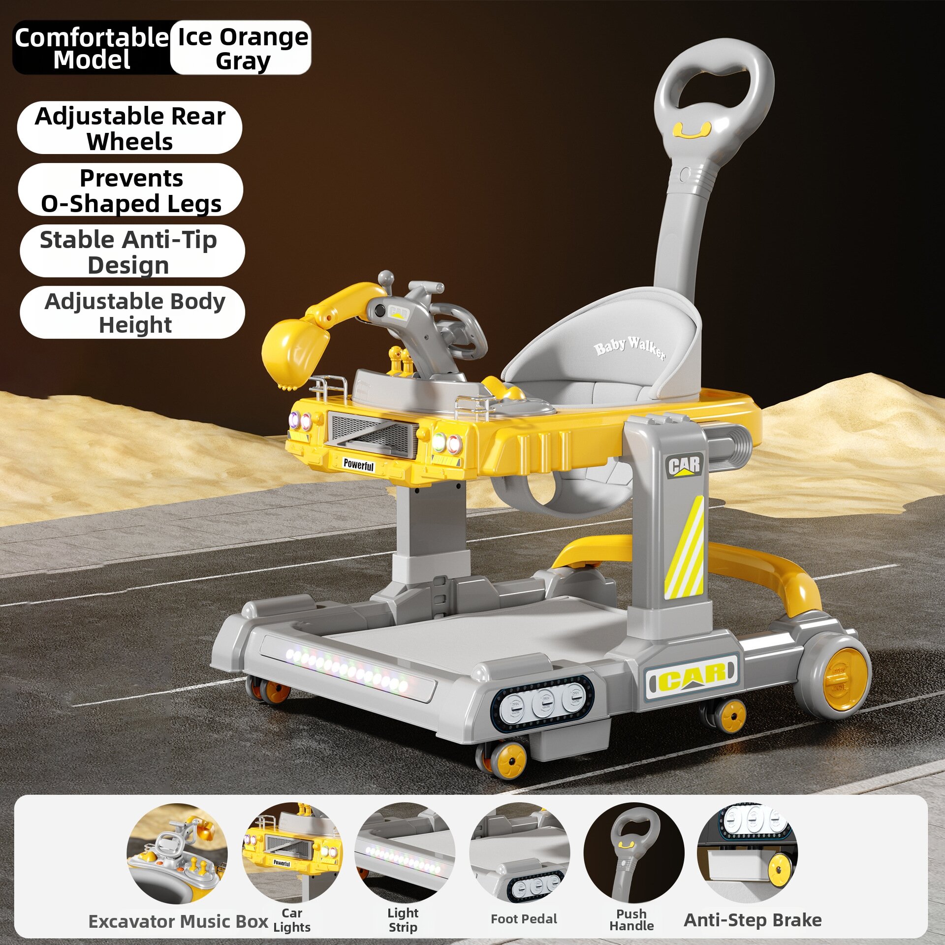ROMADA | O-Leg Prevention Multifunction Foldable Baby Walker