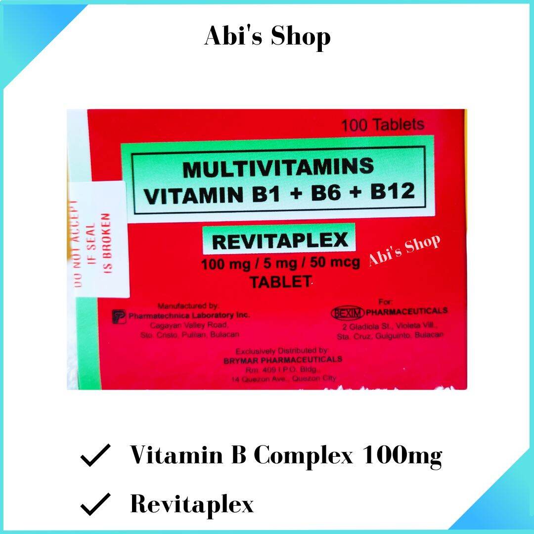 REVITAPLEX B-Complex Multivitamins - 100 tablets (Expires June 202