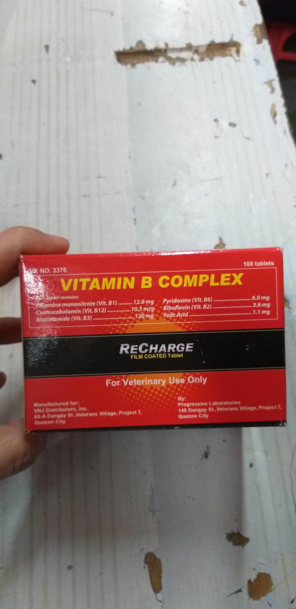 RECHARGE VITAMIN B COMPLEX( 100 tablets Lazada PH