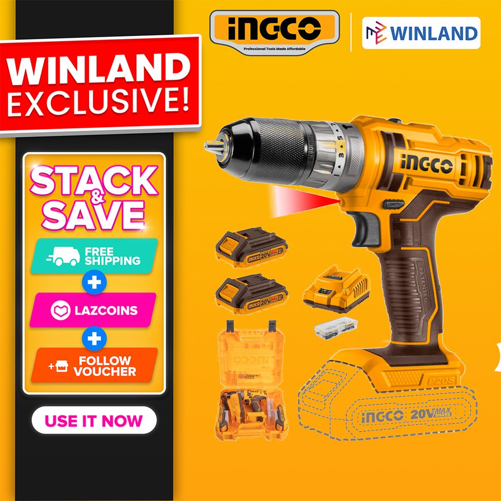 INGCO 20v Cordless Impact Drill by Winland