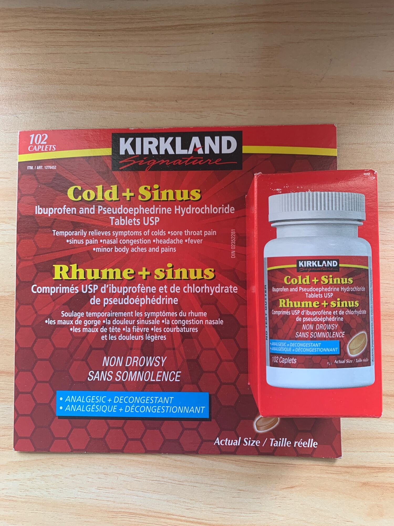 Colds and Sinus 102 caplets Exp 2/2024 relieves symptoms of colds , sore throat pain , nasal