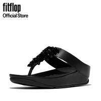 FITFLOP WOMEN RUMBA BEADED TOE-POST SANDALS - ALL BLACK (B5R-090)