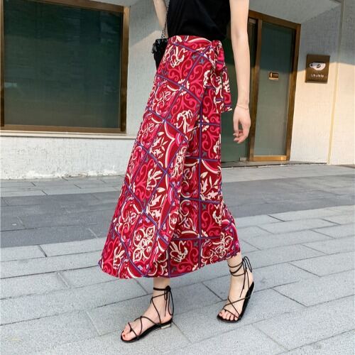 Bohemian Skirt Women's Summer Wrap Skirt 2023 New Seaside Vacation ...