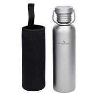 Boundless Voyage Wide Mouth Titanium Water Bottle Reusable Sport Drinking Bottle for Camping Hiking Picnic Climbing Running
