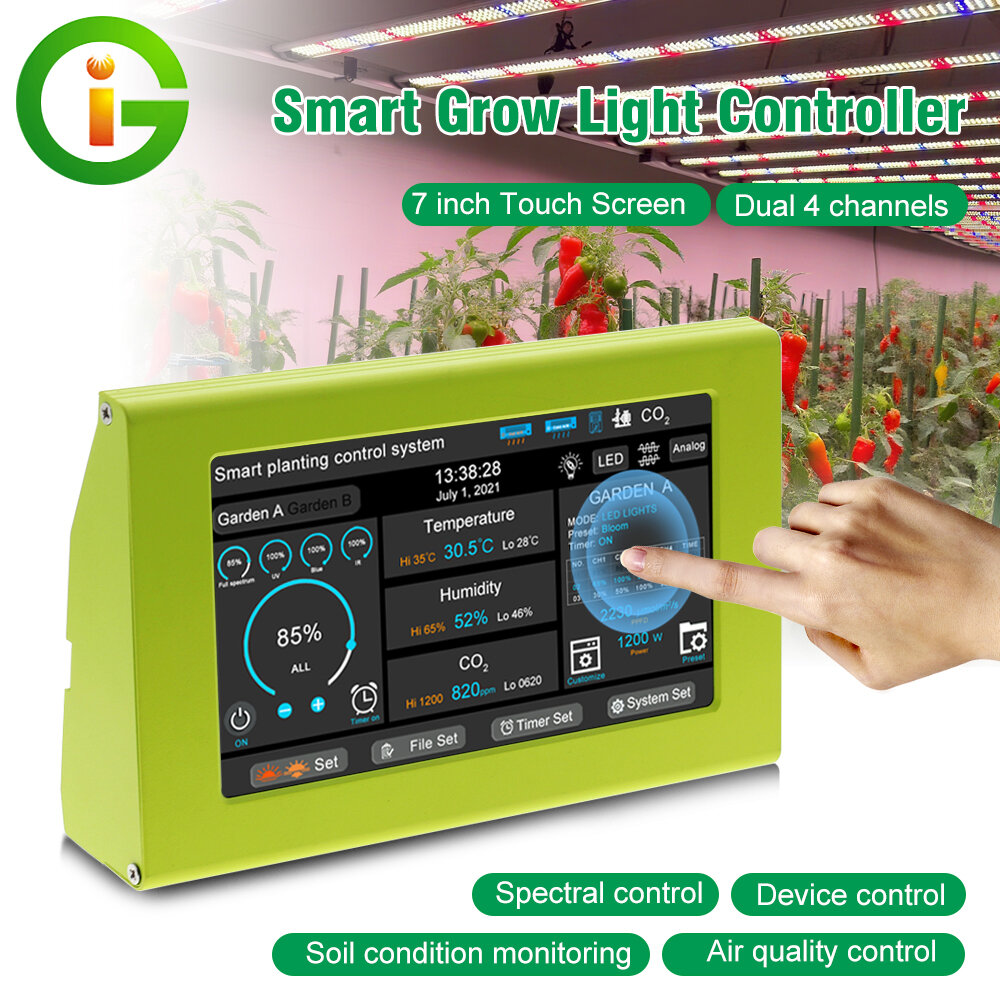 Smart Led Grow Light Controller Multi Channels Control Led Grow Lights ...
