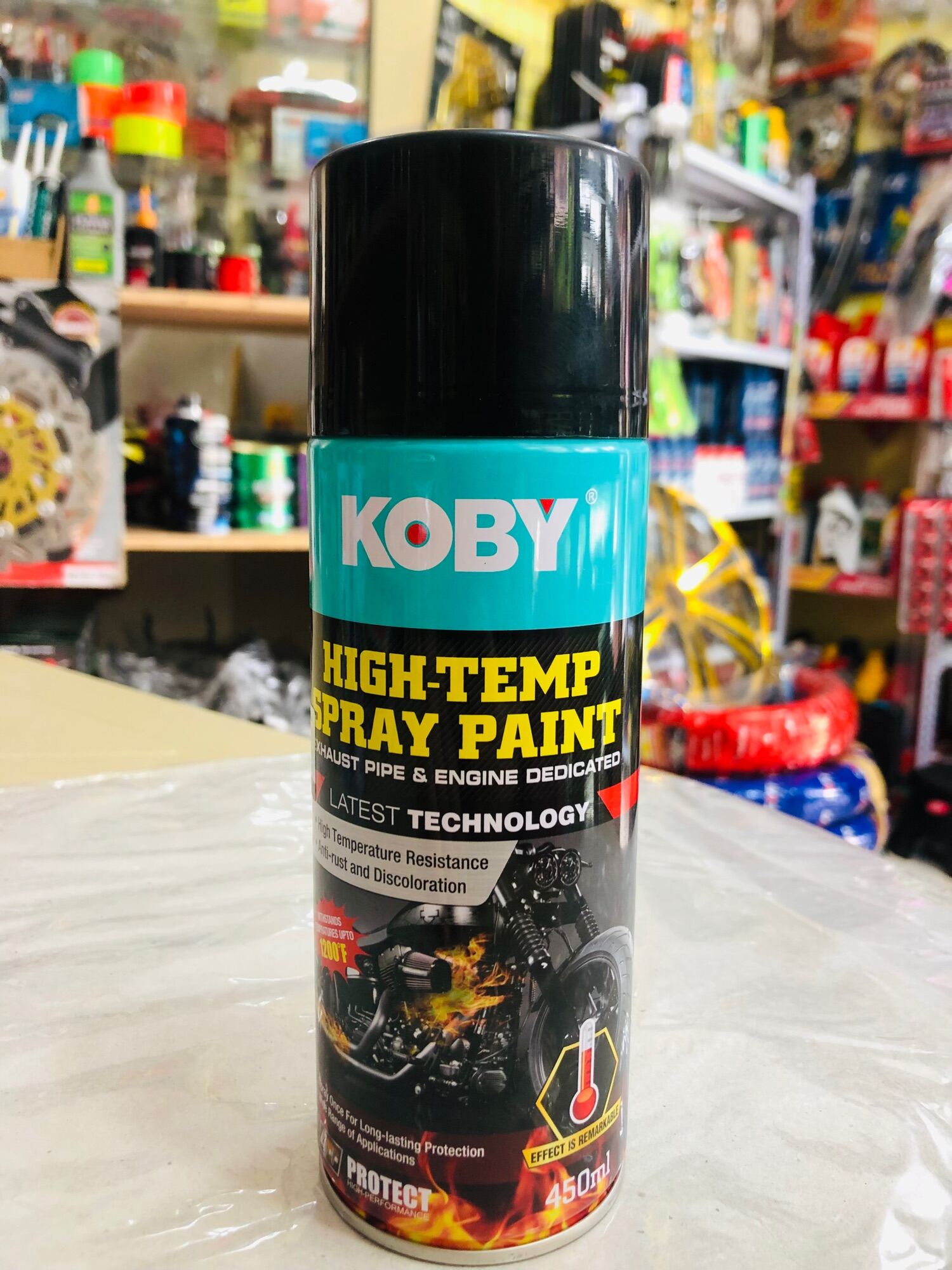 KOBY HIGHTEMP SPRAY PAINT (MATT BLACK) 450 mL for Motorcycle Lazada PH