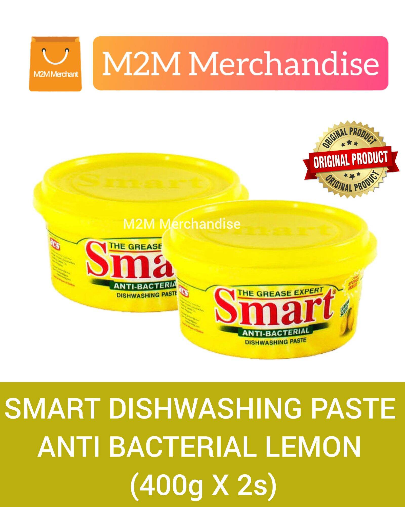 SMART DISHWASHING PASTE ANTIBACTERIAL LEMON (400g X 2s) Lazada PH