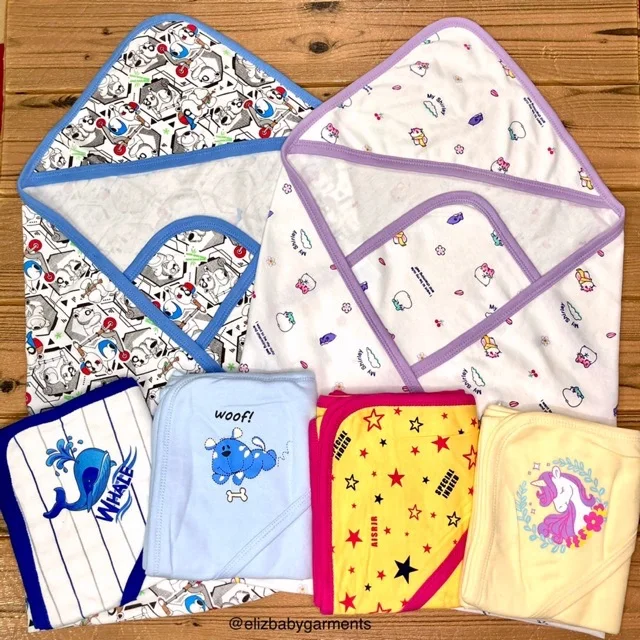 1PC HOODED COTTON BABY BLANKET
