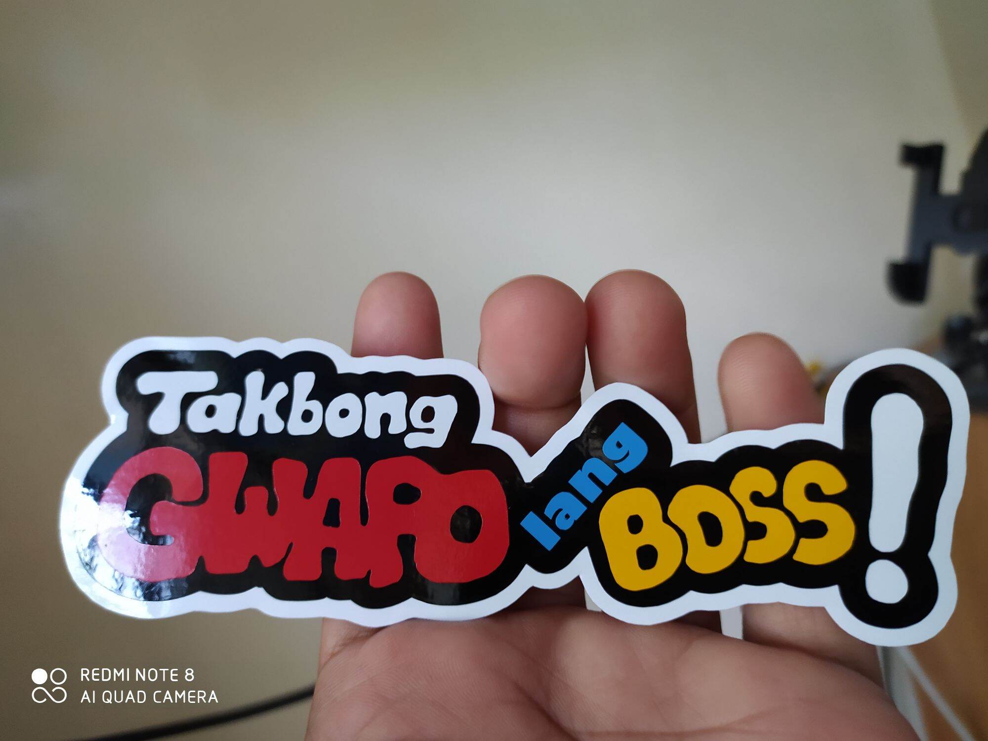 Waterproof Sticker For Yamaha Nmax Motorcycle Takbong Gwapo Lang Boss Super Strong And