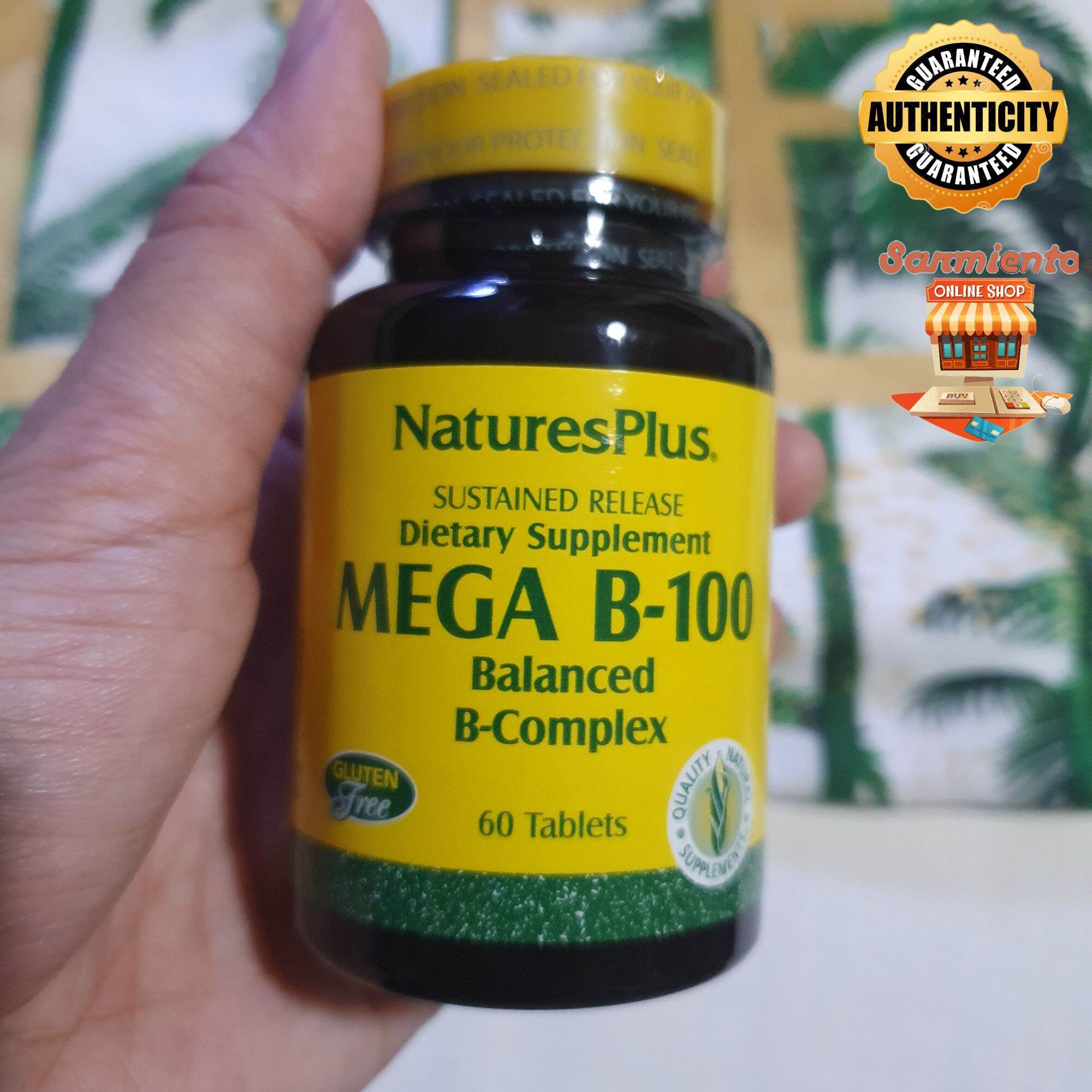 Nature's Plus Mega B-100 Sustained Release B Complex 60tablets | Lazada PH