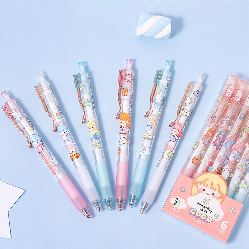 Joytop Joytop Peach Limit Click Metal Clip Gel Pen 0.5 Student Cute ...