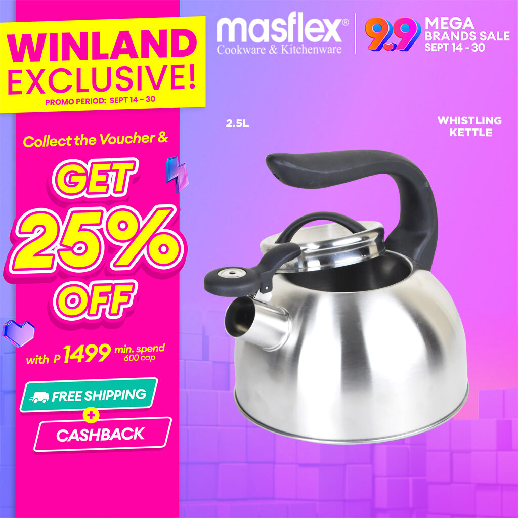 Masflex by Winland 2.5Liters Stainless Steel Induction Whistling Kettle