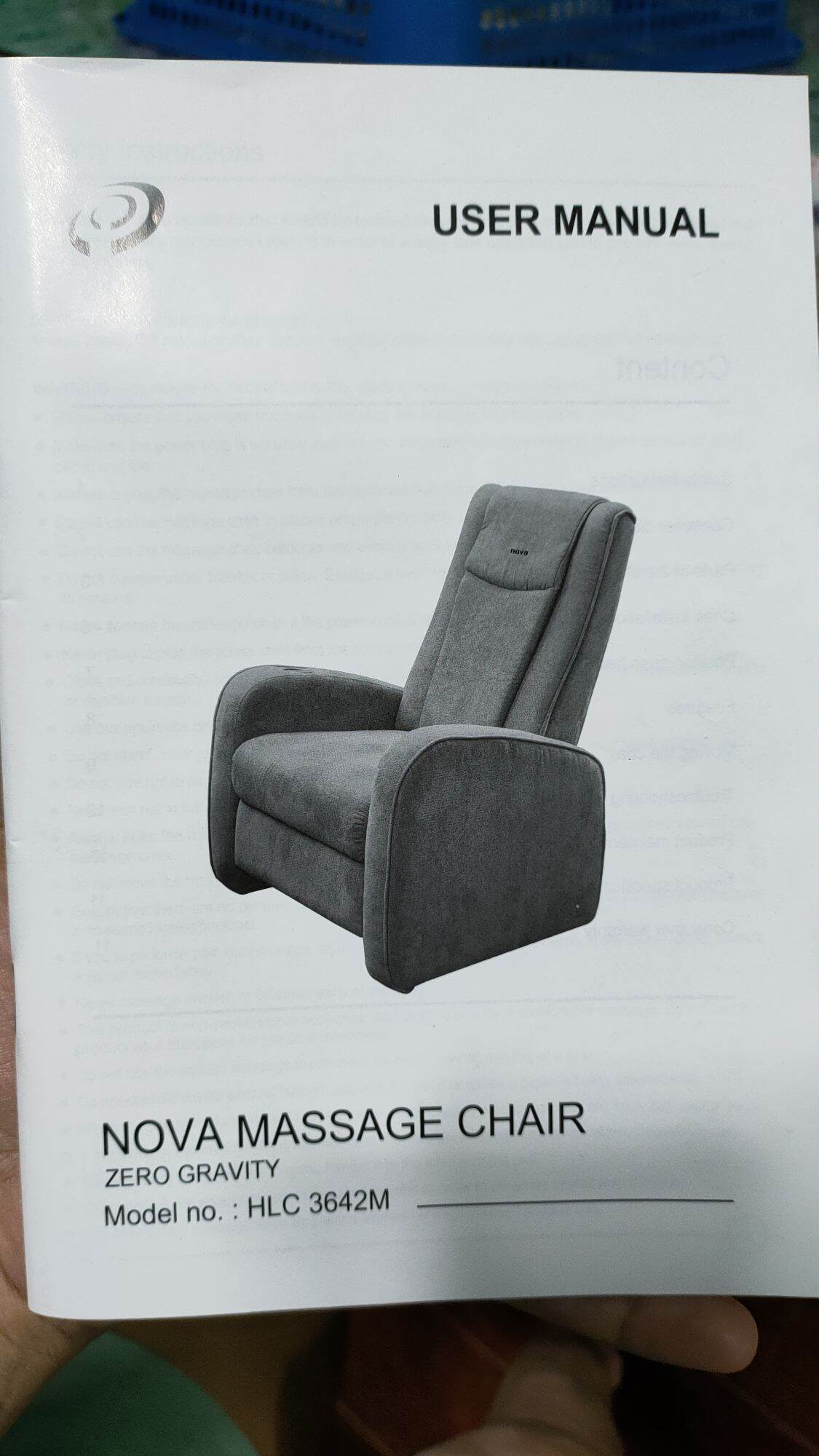 nova massage chair hlc 3642m