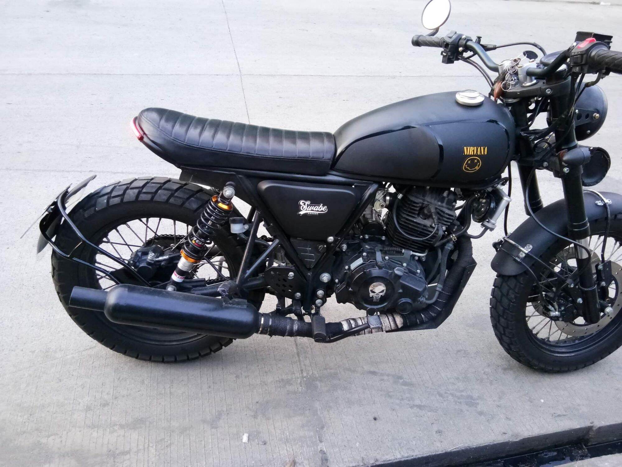 Cafe Racer Custom Tire Hugger Rear Fender With Plate For Scrambler ...