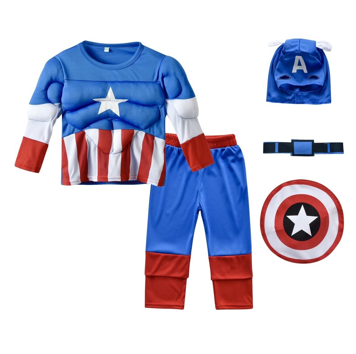 C.aptain American costume muscle for kids 2-9yrs | Lazada PH