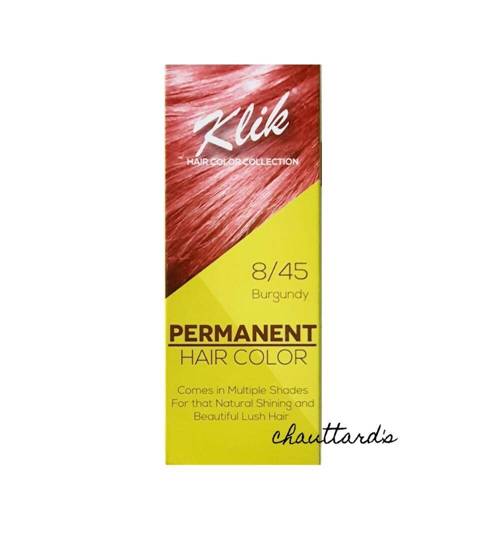 KLIK PERMANENT HAIR COLOR SET (BURGUNDY 