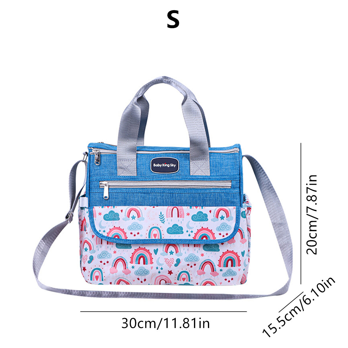 New Fashion Single Shoulder Large Capacity Mommy Bag Multi Functional Printed Diagonal Diaper Bag Handheld Mother and Baby Bag
