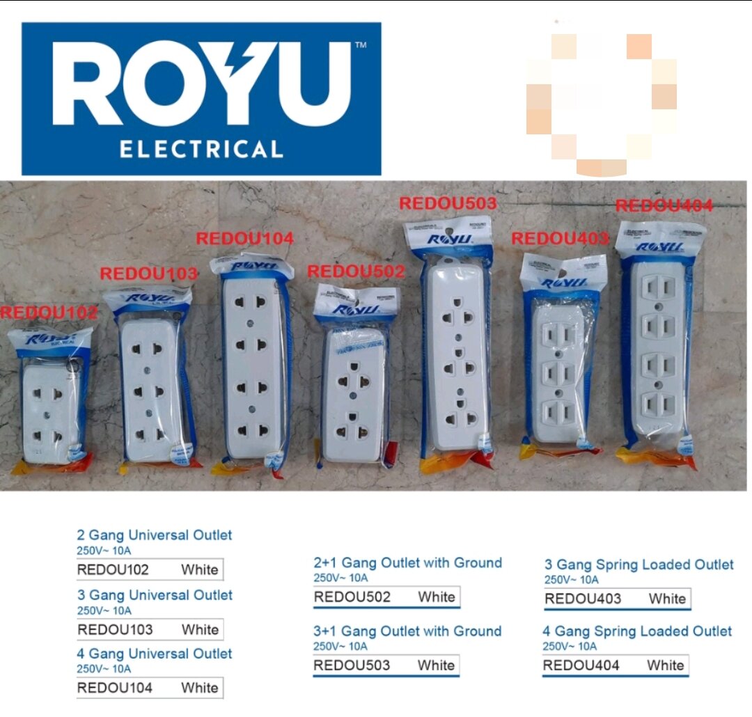 high quality royu surface type outlets available Lazada PH