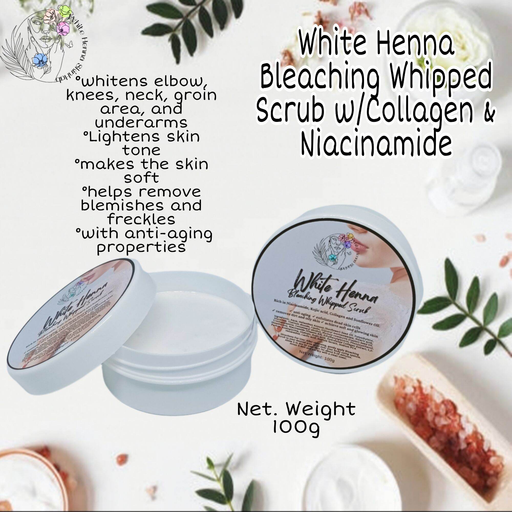 White Henna Bleaching Whipped Scrub w/ Collagen 100g | Lazada PH