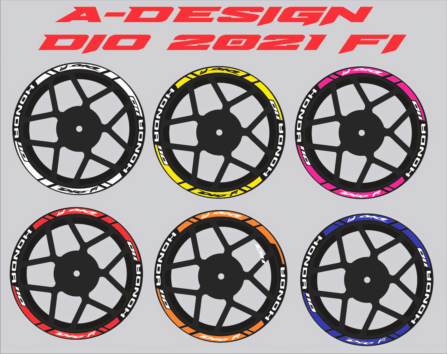Honda Motorcycle Rim Sticker