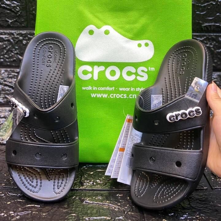 Double best sale strap crocs