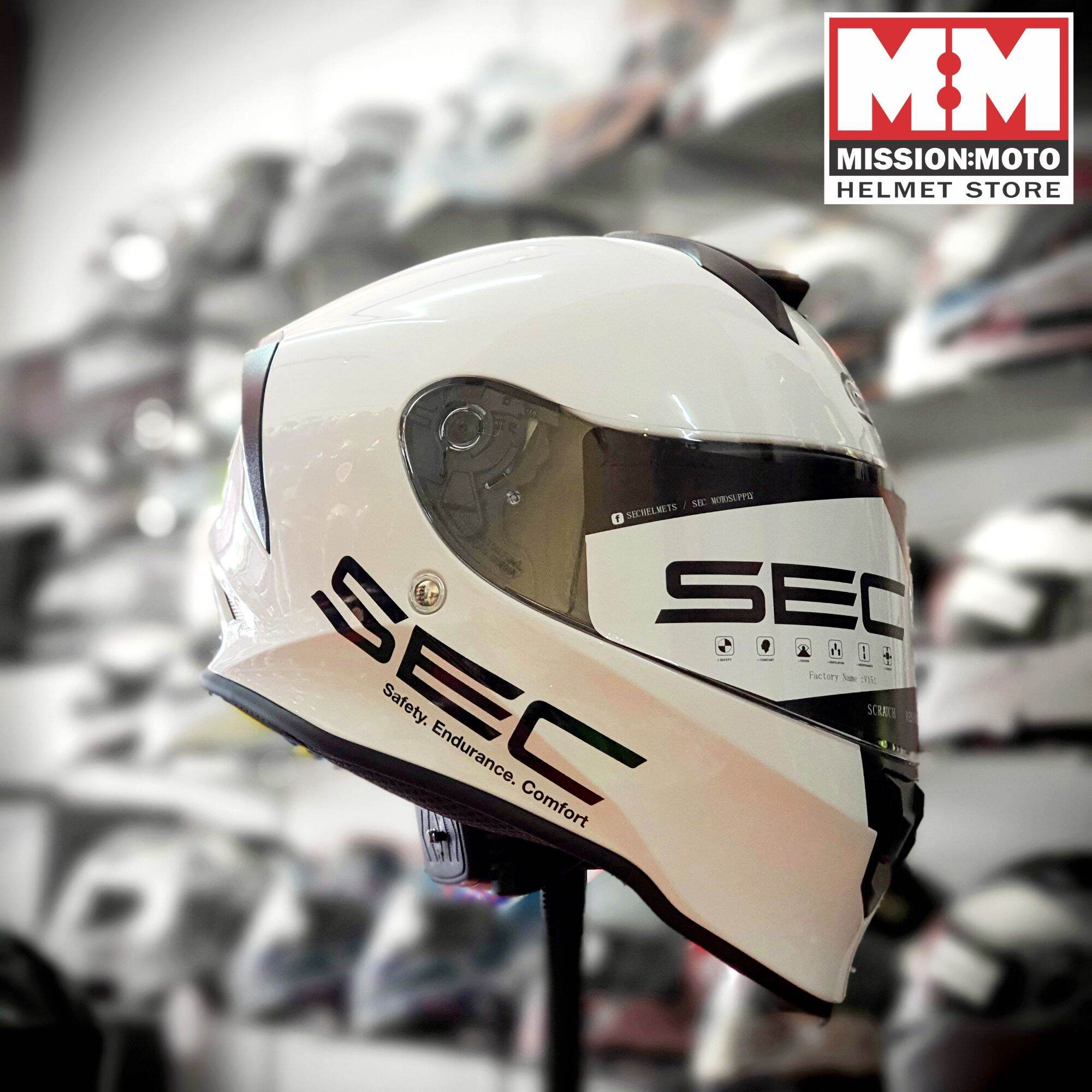 hjc red and white helmet